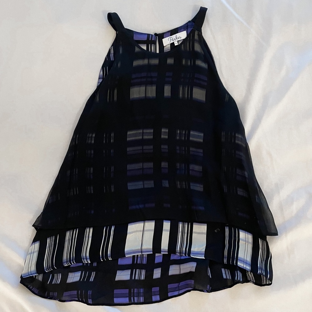 Parker Purple and Black Top